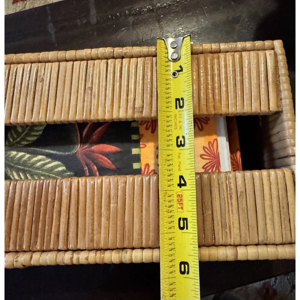 Vintage Bamboo Tissue Box Cover, Boho Chic, Coastal Vibe By DOMAIN Hong Kong